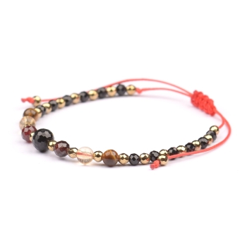 Bransoletka celebrytka TURMALIN + znak zodiaku LEW zodiak